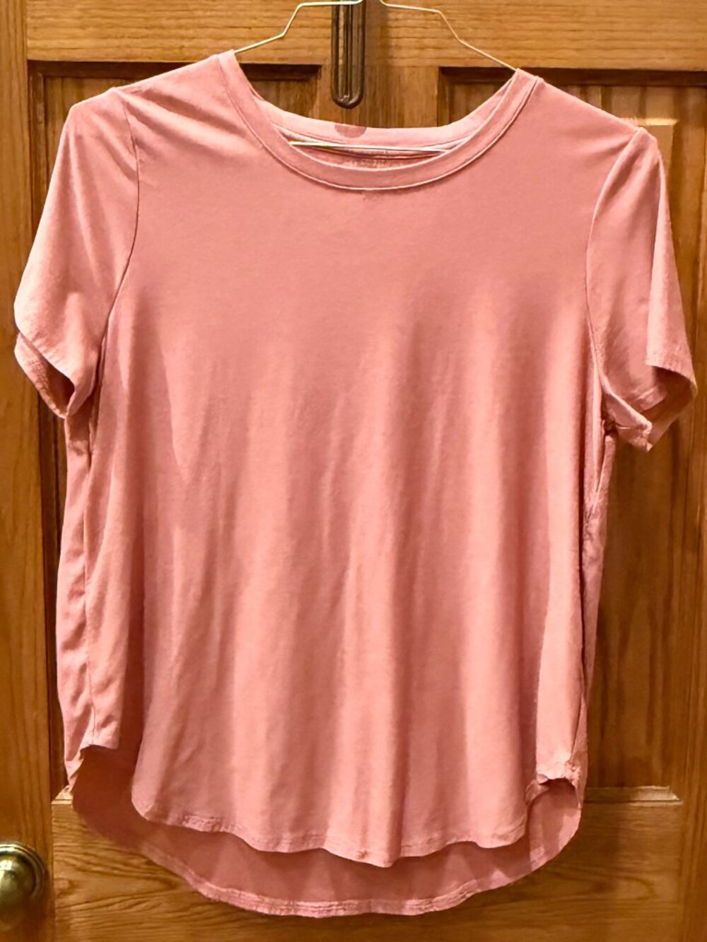 Beyond Yoga "On the Down Low" T-Shirt Earthen Rose, SZ L